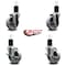 Service Caster 4'' Semi Steel Wheel Swivel 1-3/4'' Expanding Stem Caster Set 2 Brakes, 4PK SCC-EX20S414-SSS-2-TLB-2-134 - alternate 5